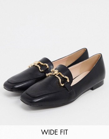 RAID Wide Fit Clareta Loafers With Snaffle Crne - Ženske Cipele | 98476QZEM